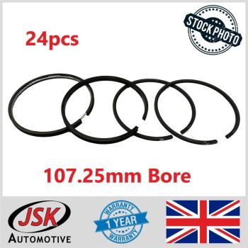 107.25mm Piston Ring Kit 24pcs STD for Leyland 401 402 Engines 2.38mm 4.763mm