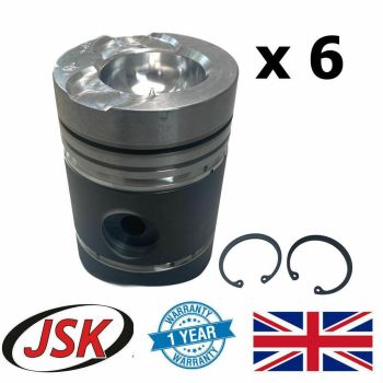 Piston Set 6 piece with pin127mm STD for Leyland 690 O.690 Thickness 3.5mm 6.5mm