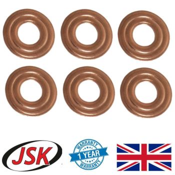 6pc Washer Set for Fuel Injector Nozzles in Leyland 680 Engine