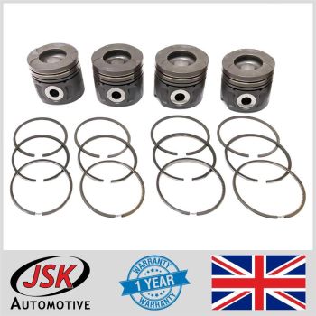 4x TATA Piston & Ring Set 85mm STD for 2.2 DiCor Xenon Safari & Grande Sumo