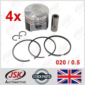 Oversize 0.5mm 020 4x Piston & Rings Set 87mm for Kubota V2203 Tractors & Mowers
