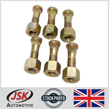 6x Wheel Bolt Set to Suit Ford Tractors 2600 3600 3610 4100 Replaces C5NN1107F