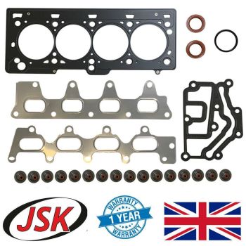 Cylinder Head Gasket Set w Manifold & Valve Stem Seals Renault Dacia 1.4 1.6 16V