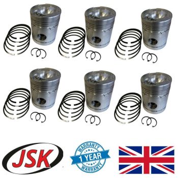 Pistons, Gudgeon Pins, Clips & Rings Set Complete for Leyland 680 O.680 Engine