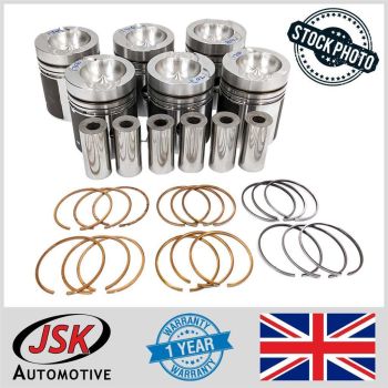 Piston with Pins & Rings Kit for Leyland 411 412 Series Engines 6 Cylinders