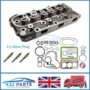 Cylinder Head Kit With Full Gasket Set&Glow Plug For Kubota D905 BX2200 BX23