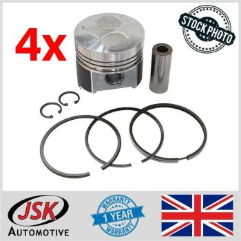 4x Piston & Rings Set 87mm for Kubota Tractors & Mowers with V2203 Engine