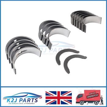 B12 D12 F12 (EB2) Bearings with Thrust Washers Set for Vauxhall 1.2 Corsa Mk5...