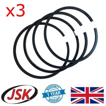 Piston Ring Set 12pc STD for 100mm Bore 3-Cyl David Brown 770 780 885