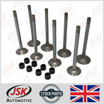 Set of Intake & Exhaust Valves & Stem Seals for 1.8L 1.9L D XUD7 XUD9