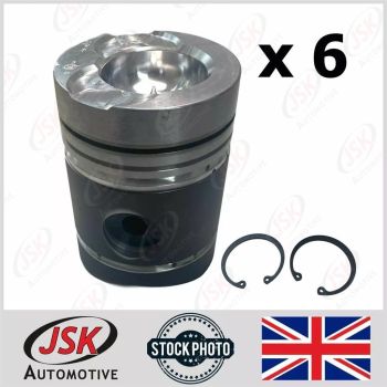 Piston Set 6 piece with pin127mm STD for Leyland 690 O.690 Thickness 3.5mm 6.5mm