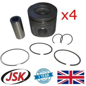 Pistons, Pins & Rings Set STD for 69.6mm Bore Vauxhall 1.3 CDTI Fiat 1.3 Diesel