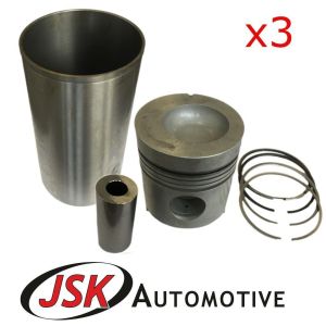 3x 4.2" Pistons Liners Pins & Rings Ford Tractors 2000 2600 3000 3100 3600 3900
