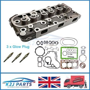 Cylinder Head Kit With Full Gasket Set&Glow Plug For Kubota D905 BX2200 BX23